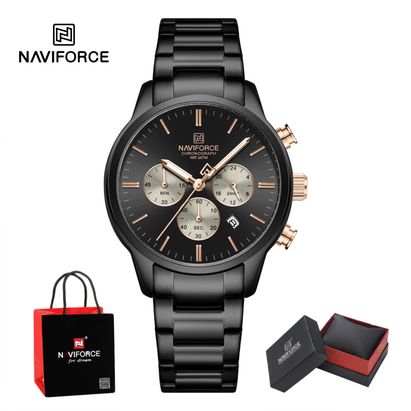 Luxury Watch Strap - NAVIFORCE Men Quartz Chronograph Watch Waterproof