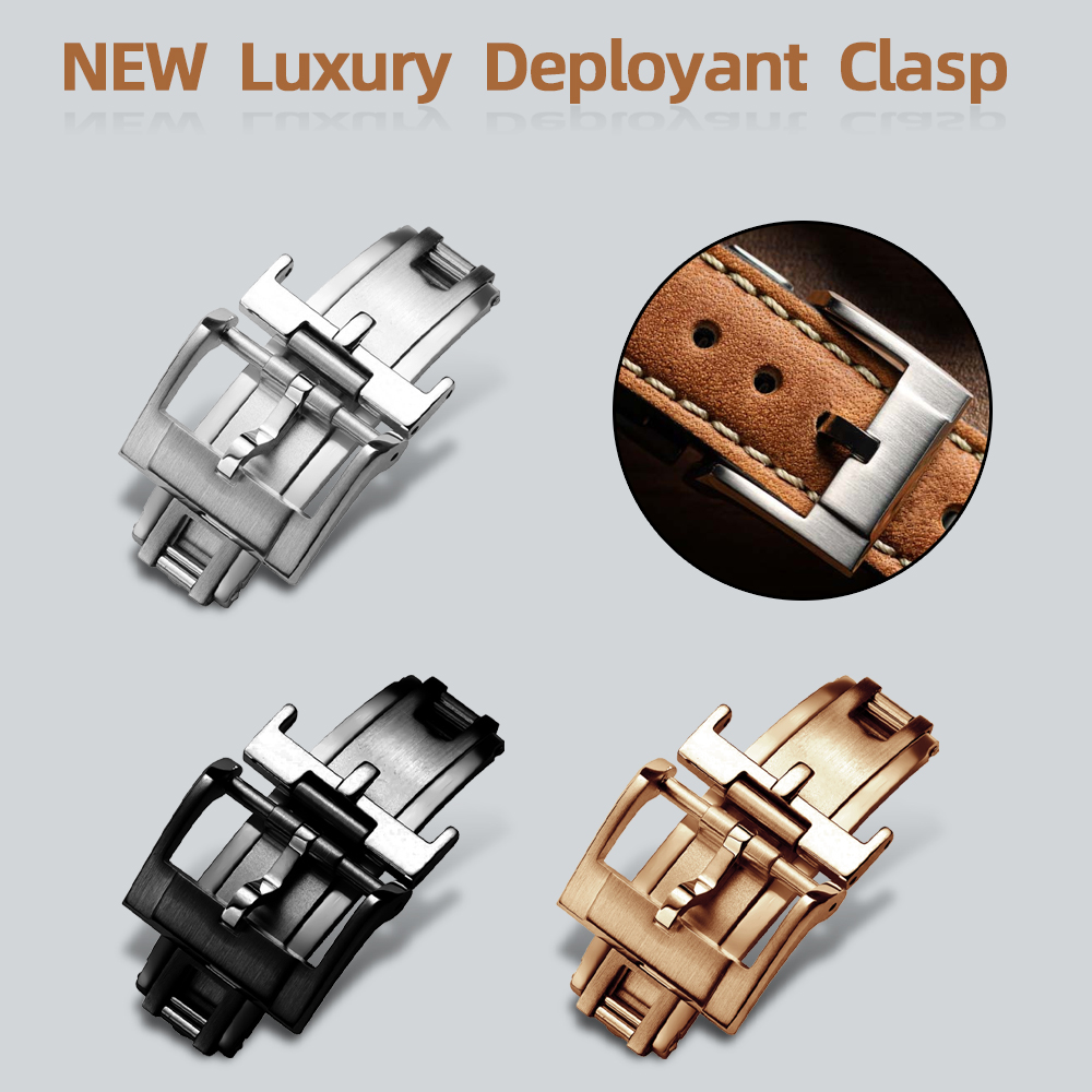 Luxury Watch Strap - NEW Luxury Deployant Clasp 16mm 18mm