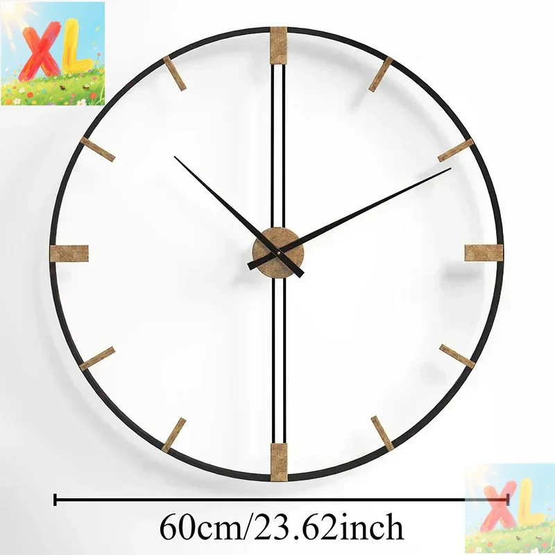 Luxury Watch Wall Clock - Nordic Wall Clocks Metal Wall Watch