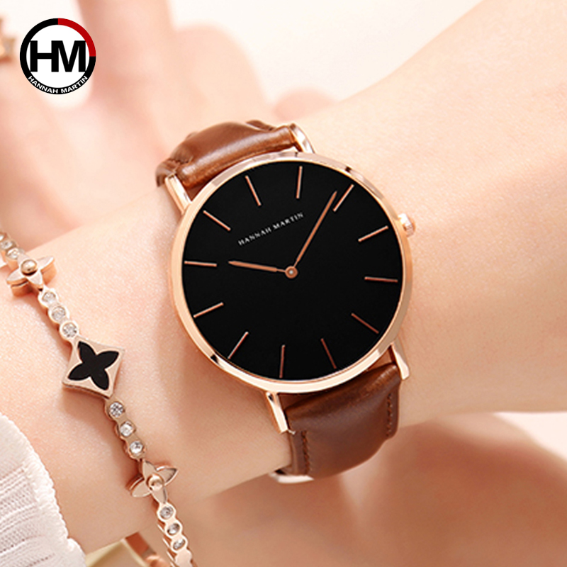 Luxury Watch With Leather Strap - Hannah Martin Hot New Ms Fashion