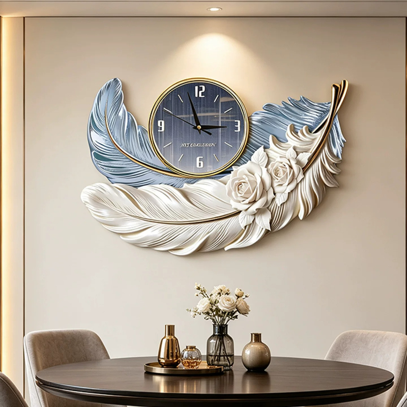 High-end Feather Design Wall C - Luxury Watch Wall Clock recension och pris