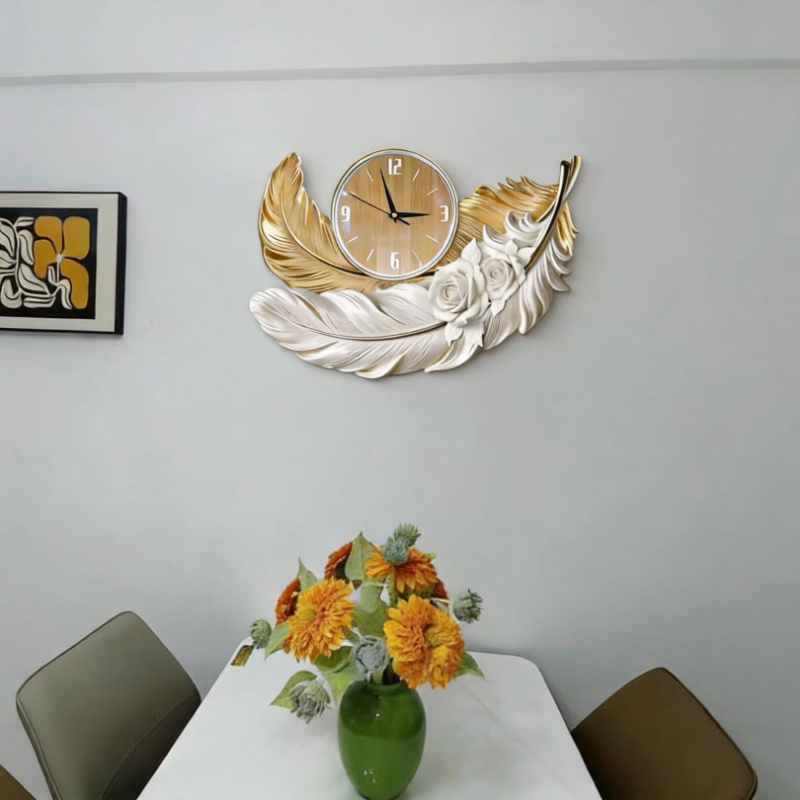 High-end Feather Design Wall C - Luxury Watch Wall Clock recension och pris