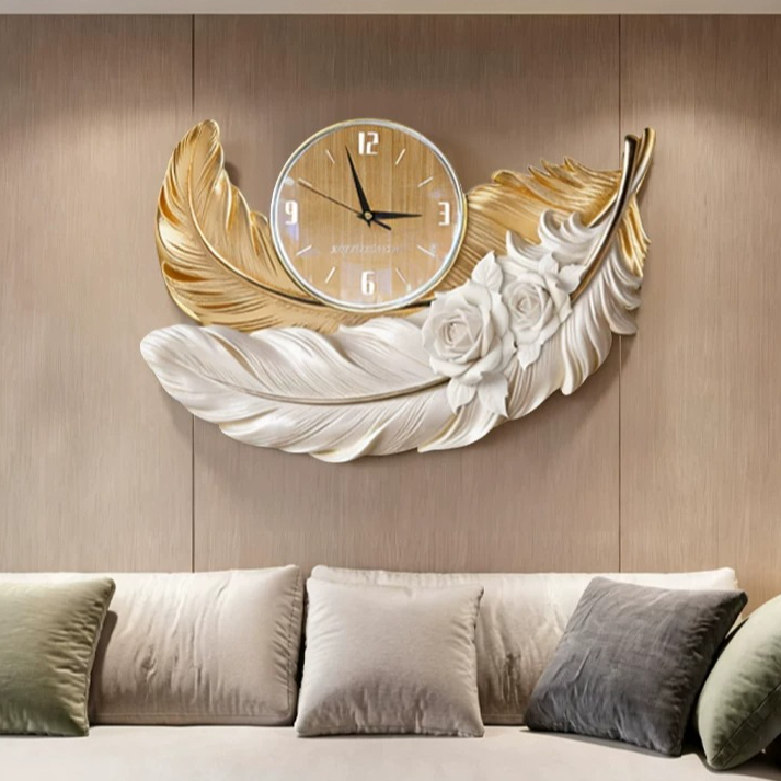 High-end Feather Design Wall C - Luxury Watch Wall Clock recension och pris
