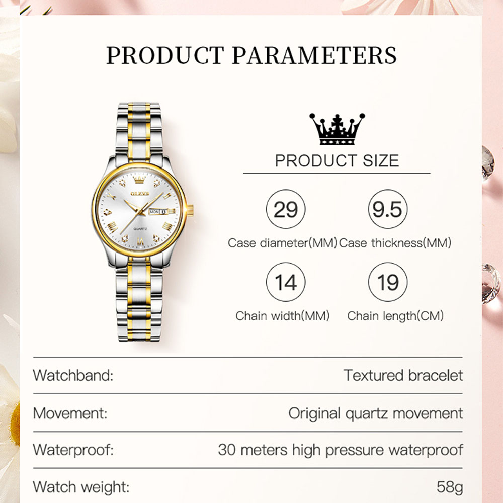 OLEVS 5563 New Fashion Women Q - Luxury Watch With Leather Strap recension och pris