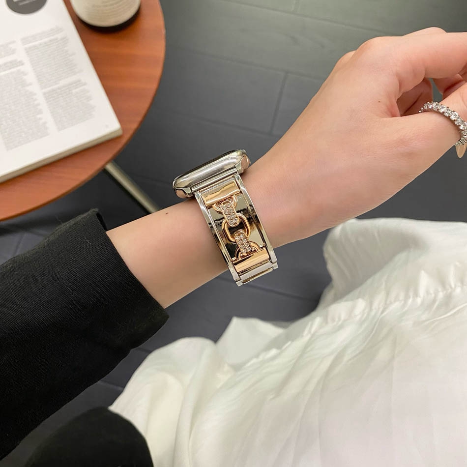 Luxury Double Loop Metal Brace - Luxury Watch Apple Bands recension och pris