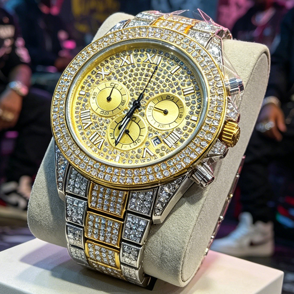 NO Logo Silver Gold Full Diamo - Luxury Watch And Jewelry Brand recension och pris
