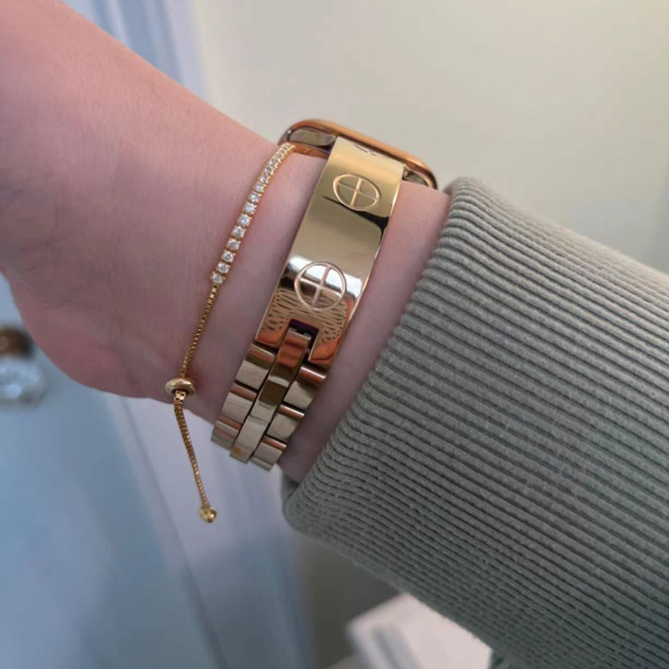 Luxury Stainless Steel Strap F - Luxury Watch Apple Bands recension och pris