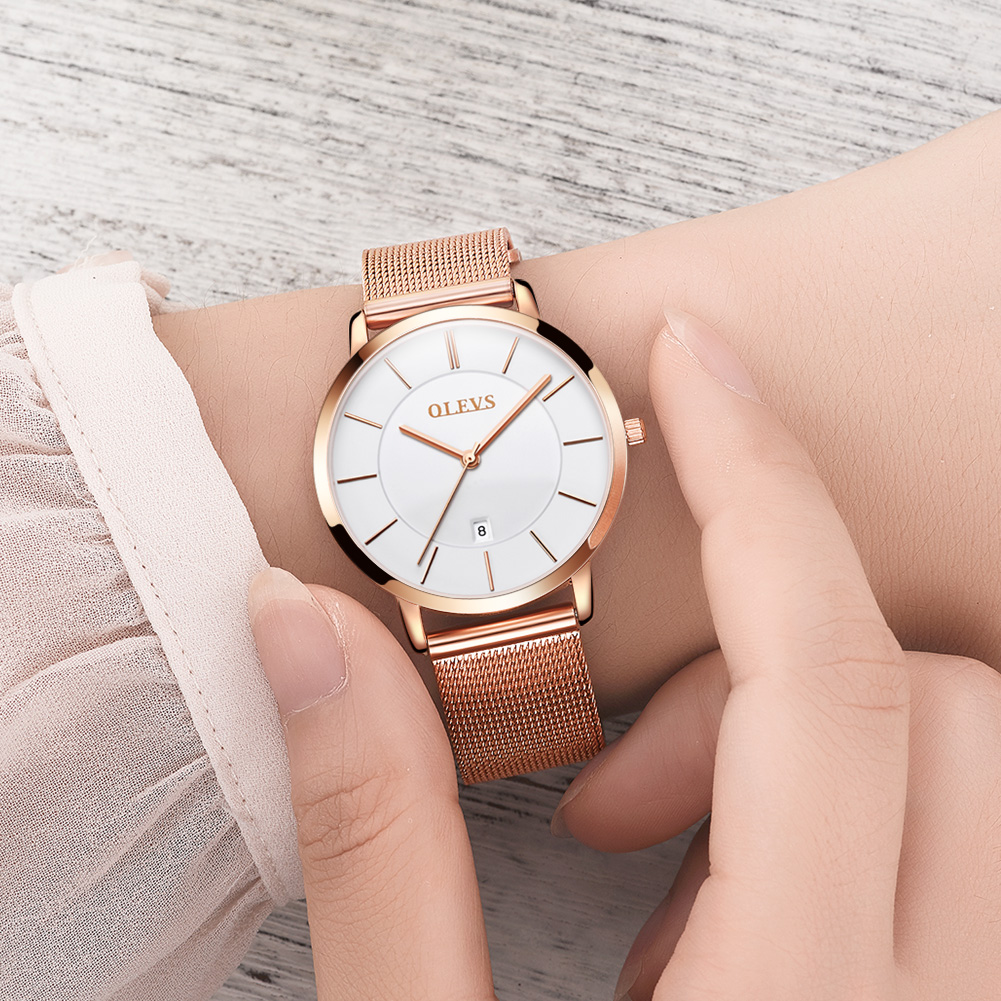 OLEVS Watches For Women Quartz - Luxury Watch With Leather Strap recension och pris