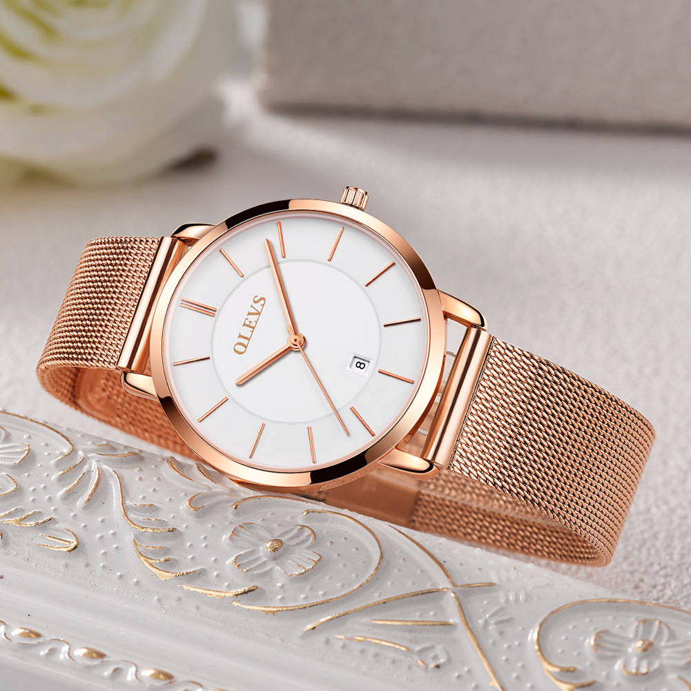OLEVS Watches For Women Quartz - Luxury Watch With Leather Strap recension och pris