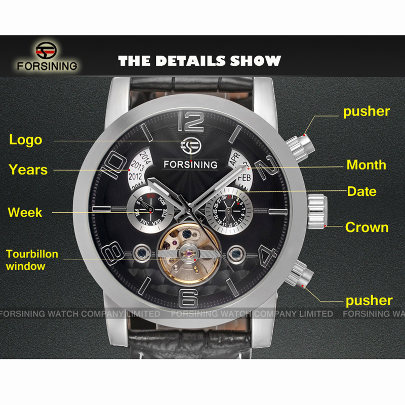 Forsining Fashion Mechanical M - Regulator Display Watch recension och pris