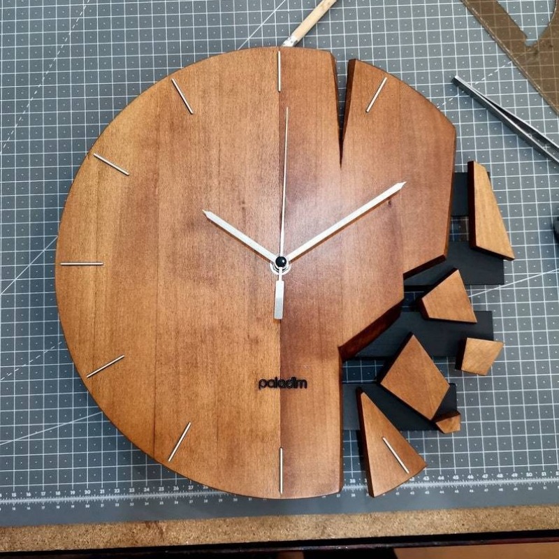 Round Silent Wall Clocks Woode - Luxury Watch Wall Clock recension och pris