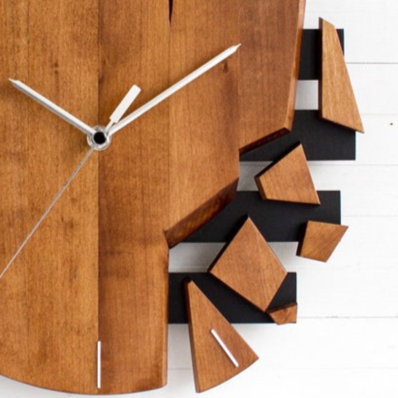 Round Silent Wall Clocks Woode - Luxury Watch Wall Clock recension och pris