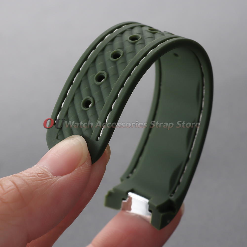 Curved End Silicone Watch Stra - Omega Watch Seamaster recension och pris