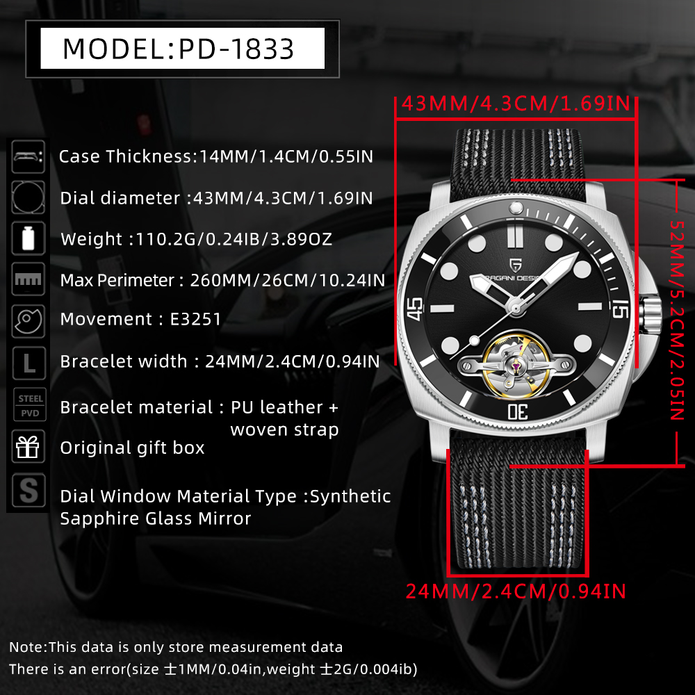 Pagani Design New 43MM Men's A - Luxury Watch Design recension och pris