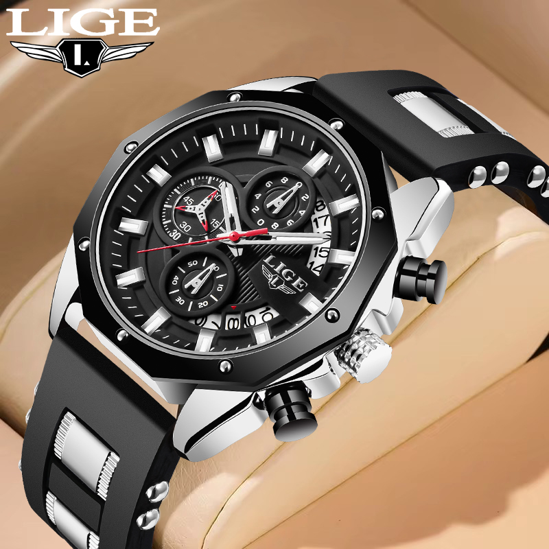 LIGE Fashion Outdoor Quartz Ma - Luxury Watch Strap recension och pris