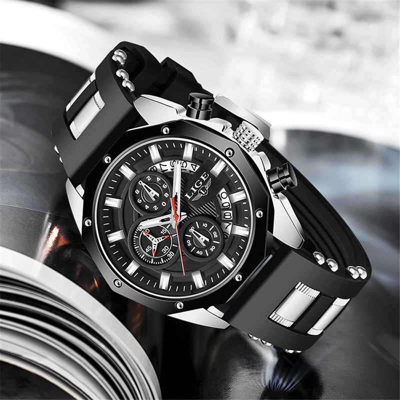LIGE Fashion Outdoor Quartz Ma - Luxury Watch Strap recension och pris
