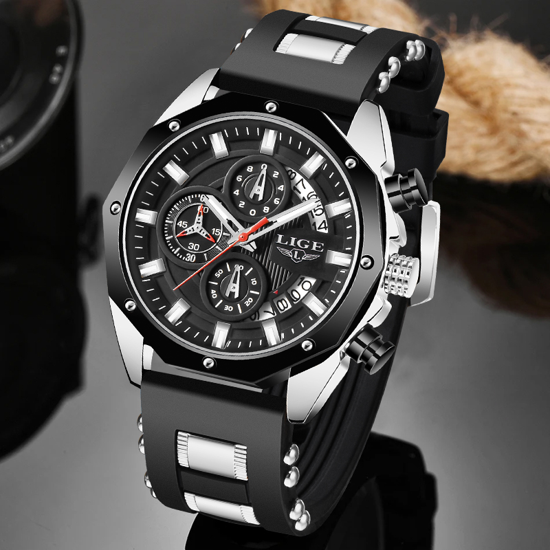LIGE Fashion Outdoor Quartz Ma - Luxury Watch Strap recension och pris