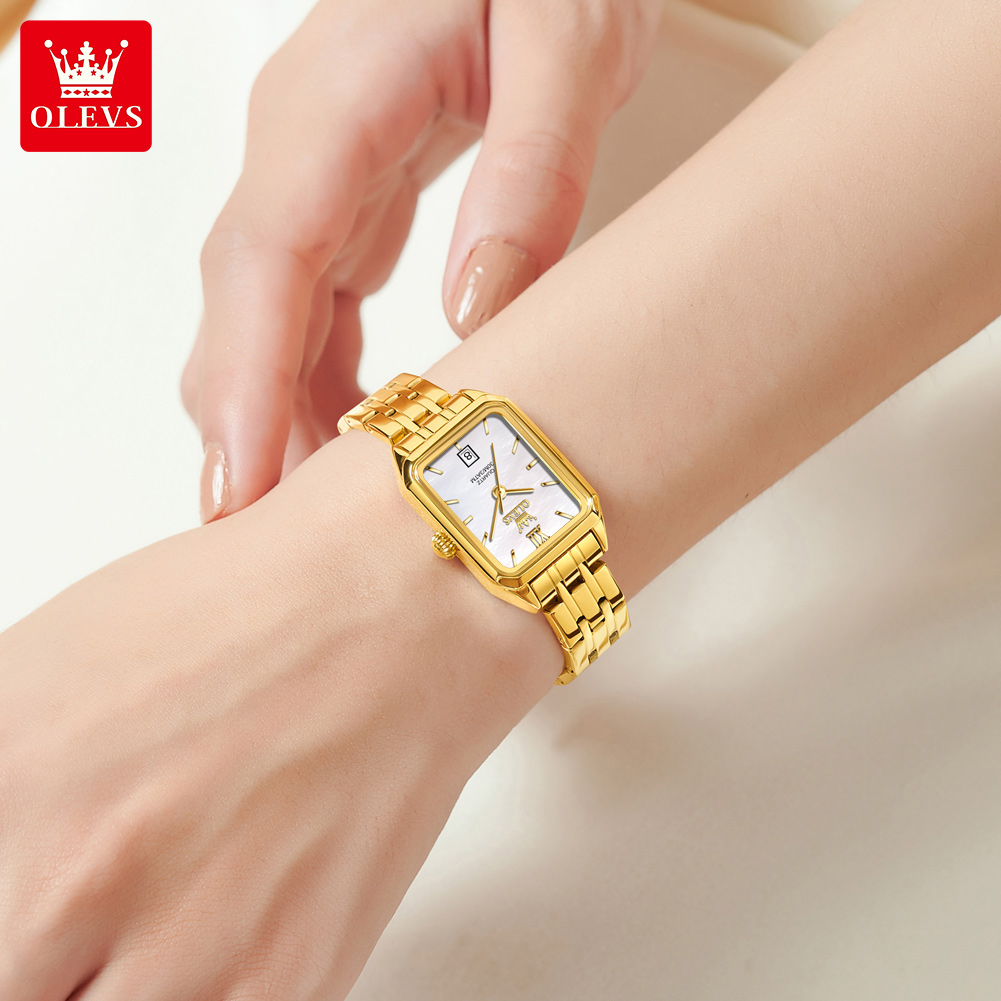 OLEVS Elegant Quartz Watch for - Luxury Watch With Leather Strap recension och pris