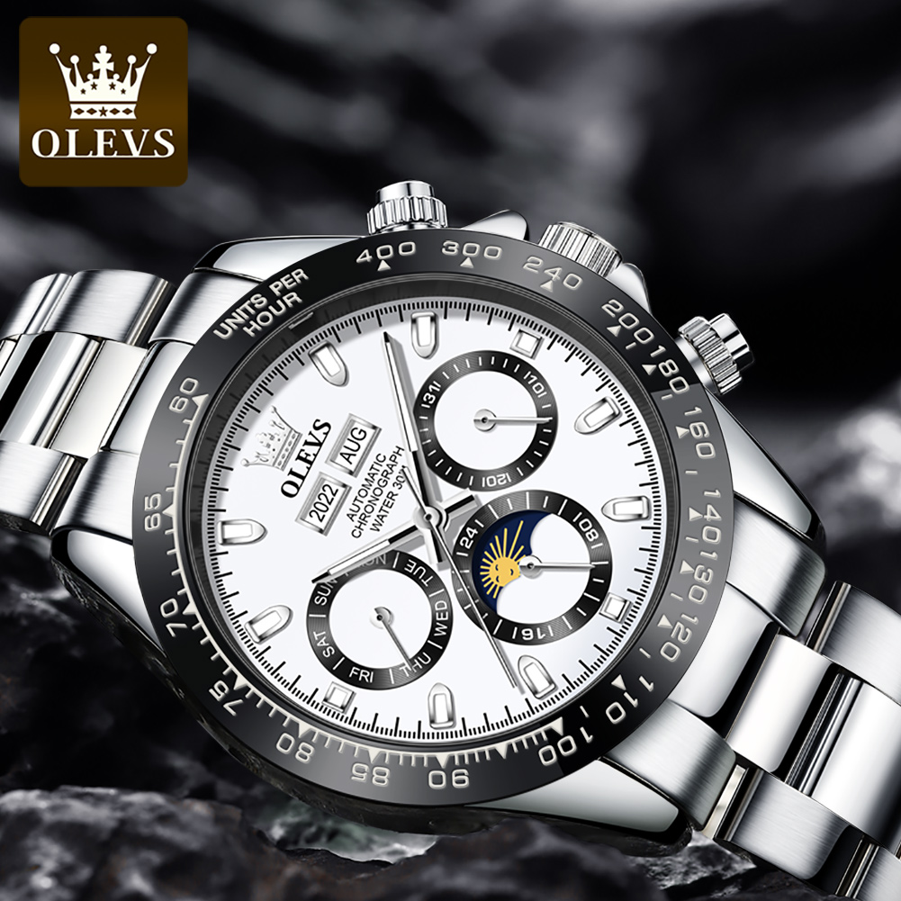 OLEVS 6654 Luxury Mens Watch C - Omega Watch Seamaster recension och pris