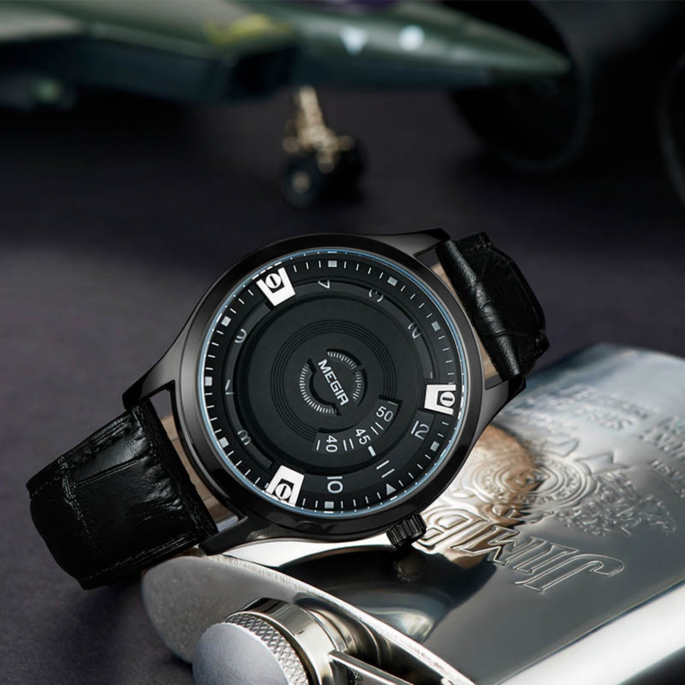 MEGIR Men Watches Luxury Leath - Luxury Watch With Leather Strap recension och pris