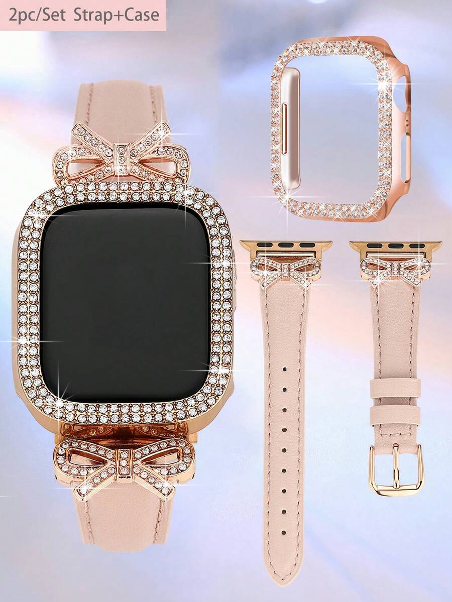 1/Set Luxury Rose Gold Diamond - Luxury Watch Apple Bands recension och pris