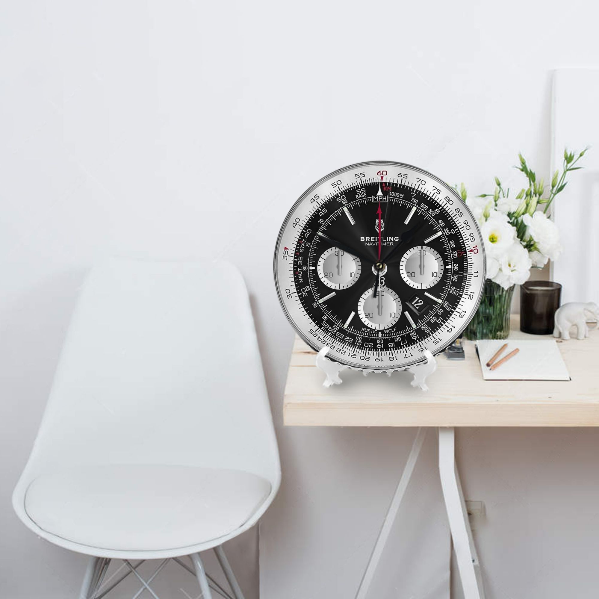 Black Luxury Watch Face Wall C - Luxury Watch Wall Clock recension och pris