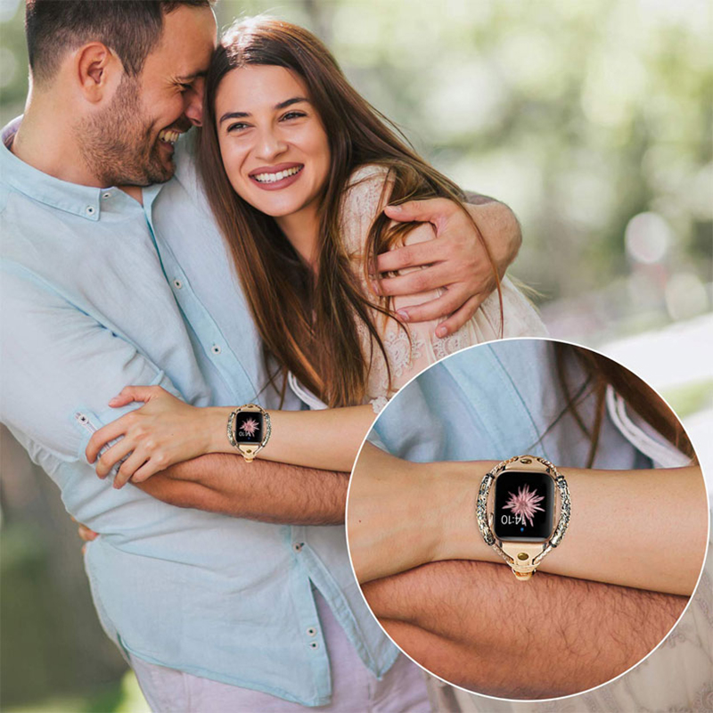 Genuine Leather Strap for Appl - Luxury Watch Ap recension och pris