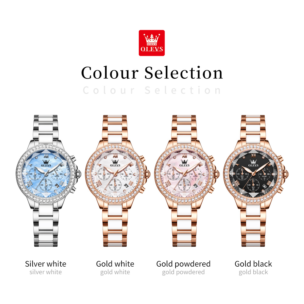 OLEVS 9999 Ladies' Quartz Watc - Luxury Watch With Leather Strap recension och pris