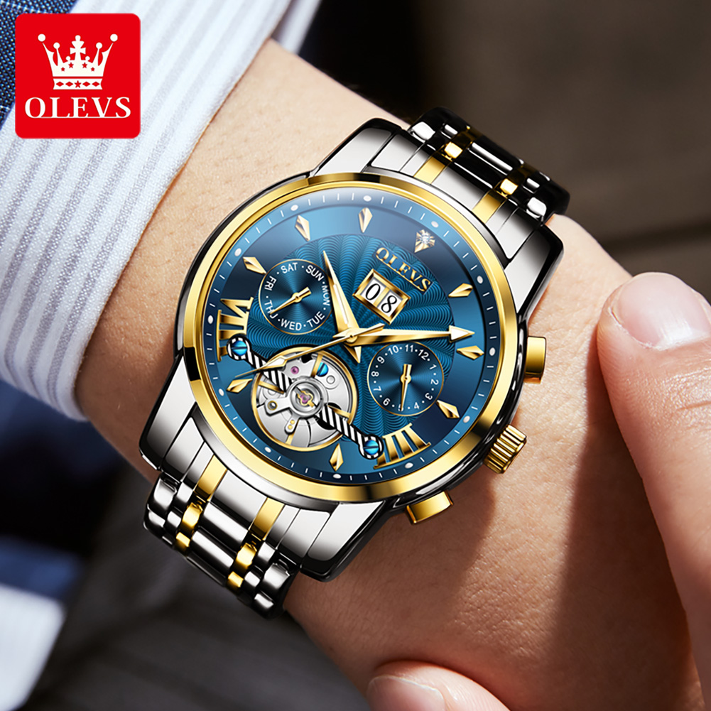 OLEVS Men Watches Luxury Fashi - Luxury Watch Strap recension och pris