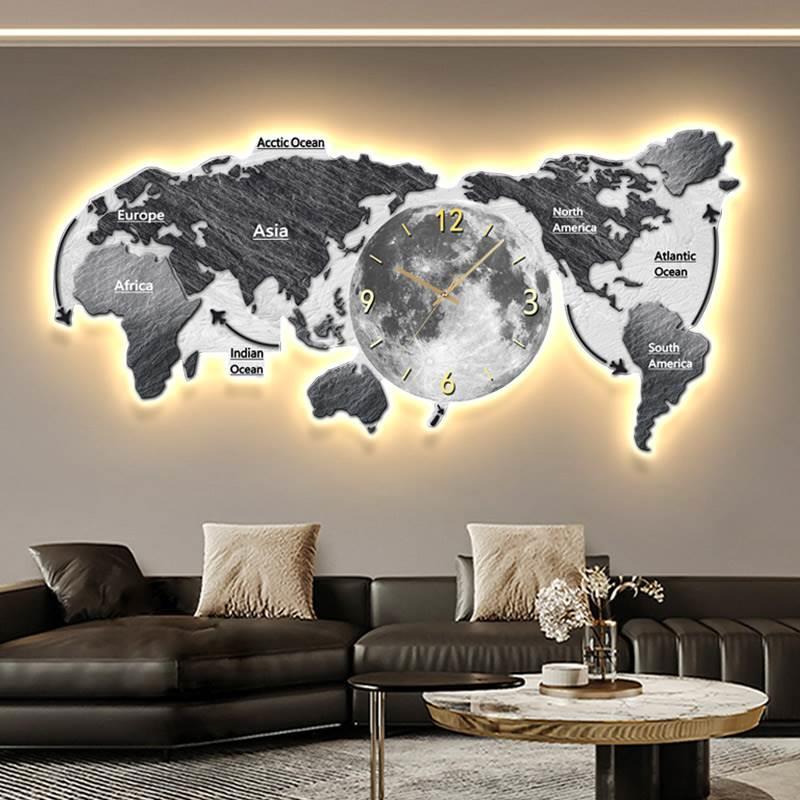 World Map Glowing Wall Clock L - Luxury Watch Wall Clock recension och pris